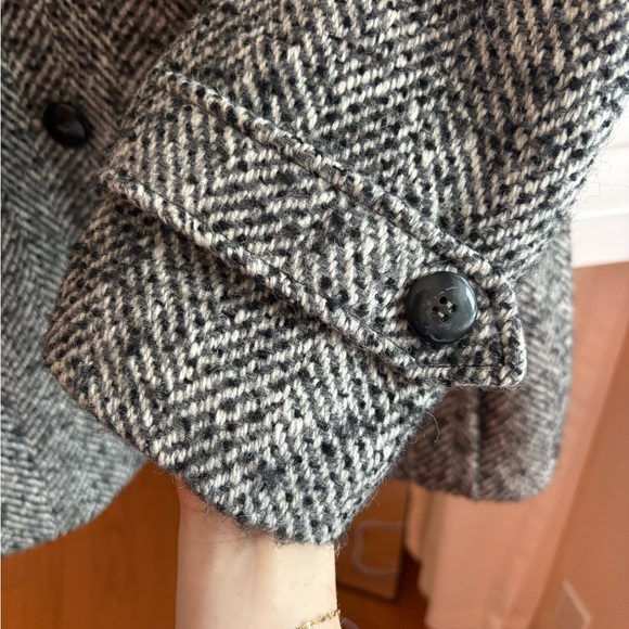 Vintage 90s Wool Blend Double Breasted Coat – Oversized Boxy Fit - Picture 6 of 12